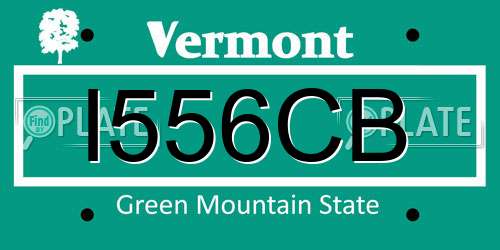 I556CB Vermont License Plate