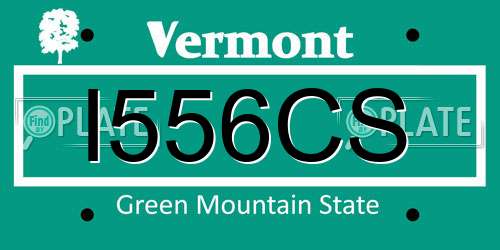 I556CS Vermont License Plate