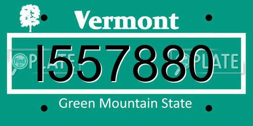 I557880 Vermont License Plate