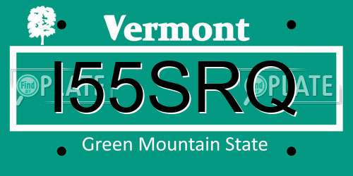 I55SRQ Vermont License Plate