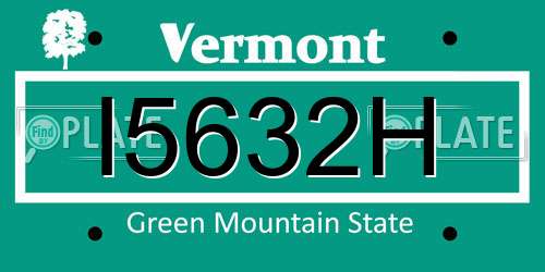 I5632H Vermont License Plate