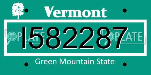 I582287 Vermont License Plate