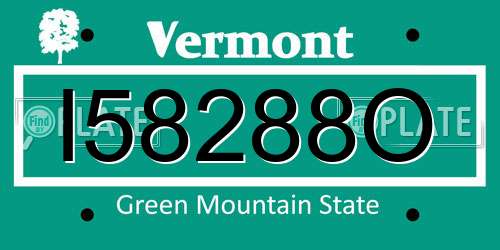I58288O Vermont License Plate