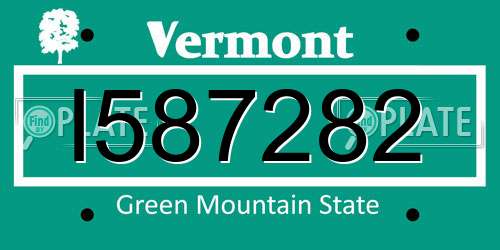 I587282 Vermont License Plate