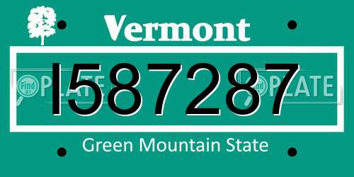 I587287 Vermont License Plate