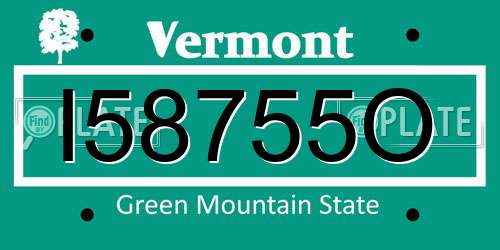 I58755O Vermont License Plate