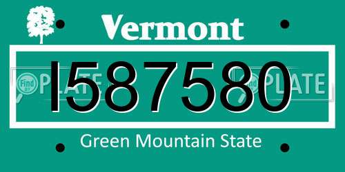 I587580 Vermont License Plate