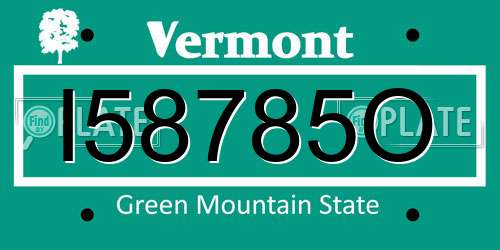 I58785O Vermont License Plate