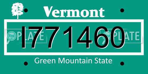 I771460 Vermont License Plate