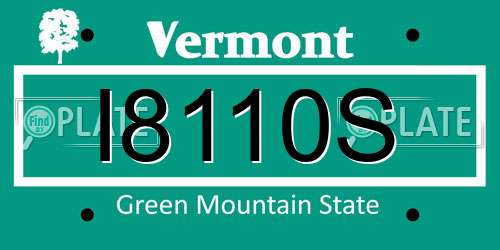 I8110S Vermont License Plate