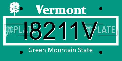 I8211V Vermont License Plate