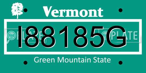 I88185G Vermont License Plate