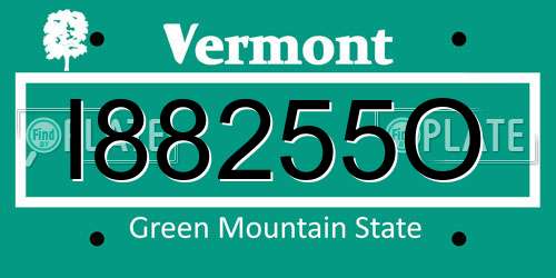 I88255O Vermont License Plate