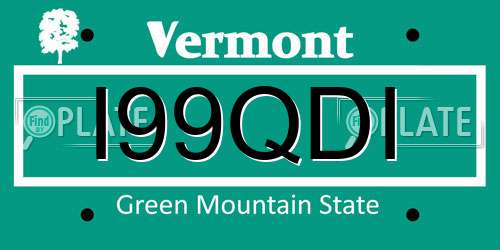 I99QDI Vermont License Plate