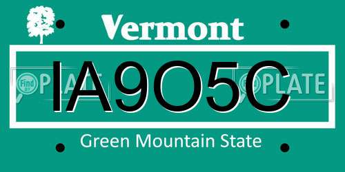 IA9O5C Vermont License Plate