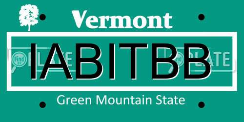 IABITBB Vermont License Plate