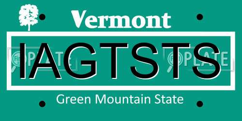 IAGTSTS Vermont License Plate