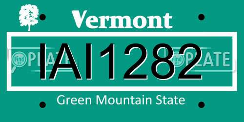 IAI1282 Vermont License Plate