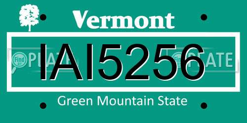 IAI5256 Vermont License Plate