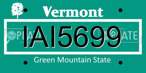 IAI5699 Vermont License Plate