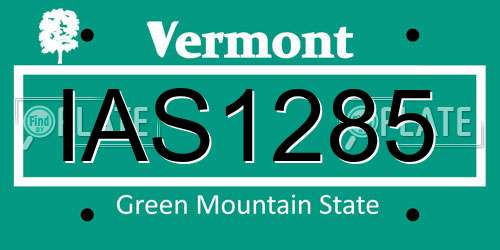 IAS1285 Vermont License Plate