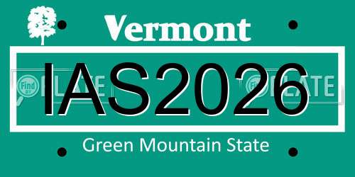 IAS2026 Vermont License Plate