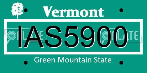 IAS5900 Vermont License Plate
