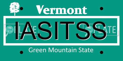 IASITSS Vermont License Plate