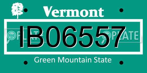 IB06557 Vermont License Plate