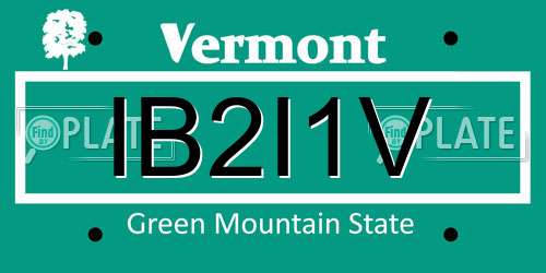 IB2I1V Vermont License Plate