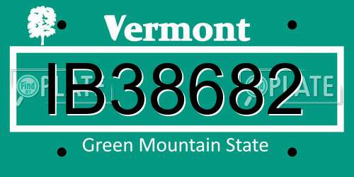 IB38682 Vermont License Plate