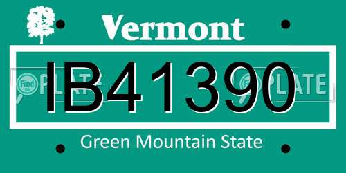 IB41390 Vermont License Plate