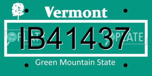 IB41437 Vermont License Plate