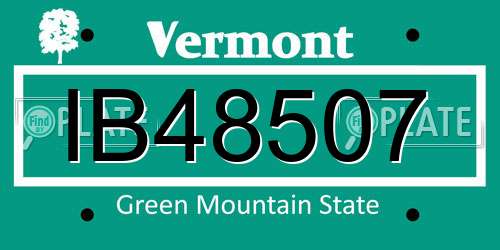 IB48507 Vermont License Plate