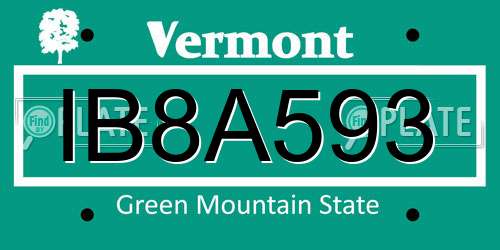 IB8A593 Vermont License Plate
