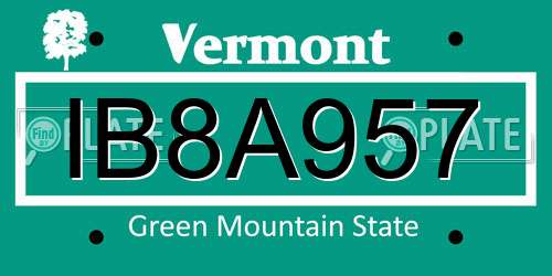 IB8A957 Vermont License Plate