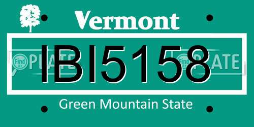 IBI5158 Vermont License Plate