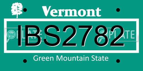 IBS2782 Vermont License Plate