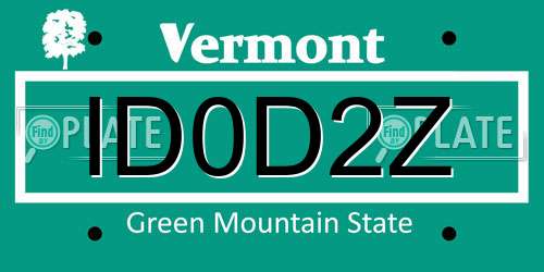 ID0D2Z Vermont License Plate