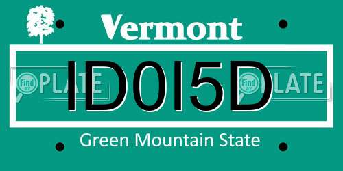 ID0I5D Vermont License Plate