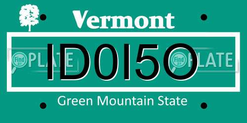 ID0I5O Vermont License Plate