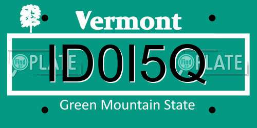 ID0I5Q Vermont License Plate