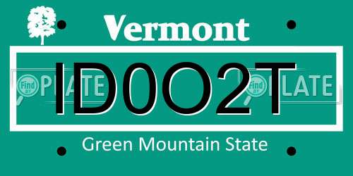 ID0O2T Vermont License Plate