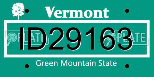 ID29163 Vermont License Plate