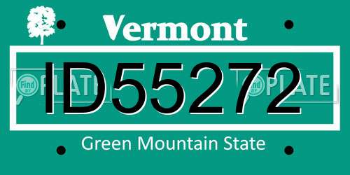 ID55272 Vermont License Plate