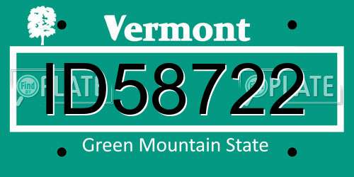 ID58722 Vermont License Plate