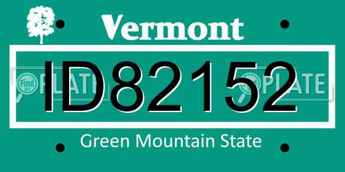ID82152 Vermont License Plate