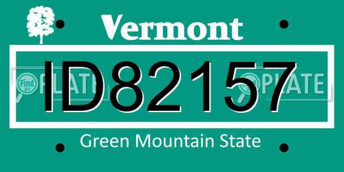ID82157 Vermont License Plate