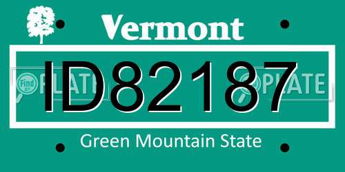 ID82187 Vermont License Plate