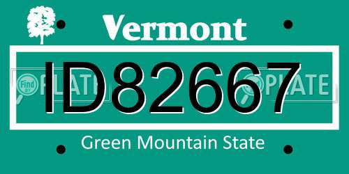 ID82667 Vermont License Plate